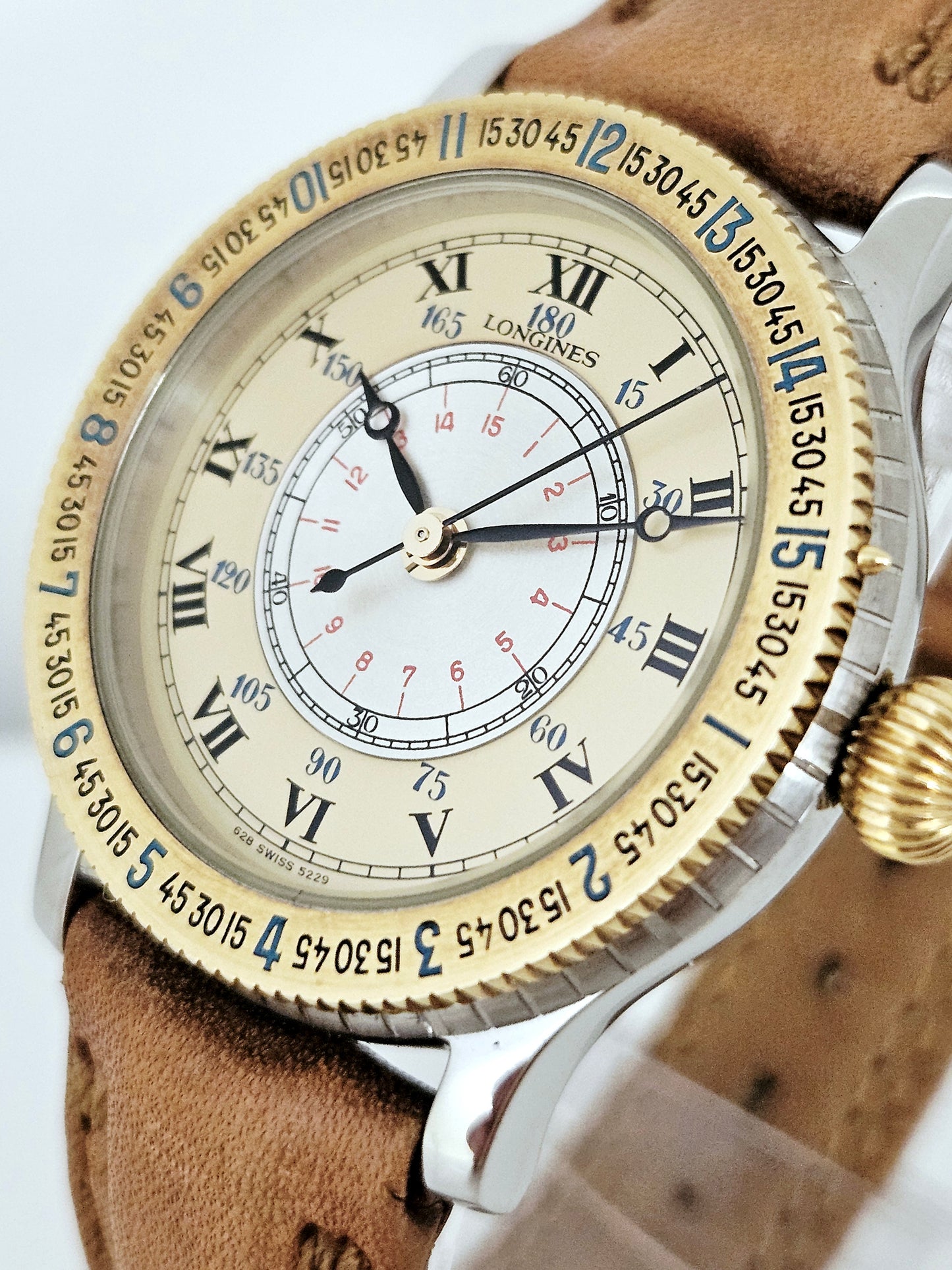 Longines - Lindbergh Hour Angle - Ref. 628-5229 - Gold/Steel - Full Set