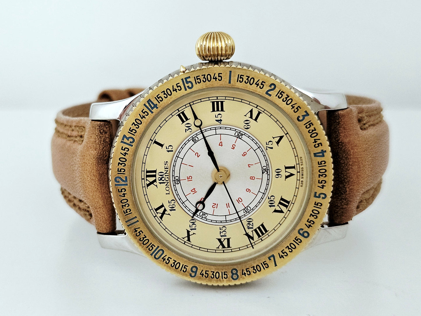 Longines - Lindbergh Hour Angle - Ref. 628-5229 - Gold/Steel - Full Set