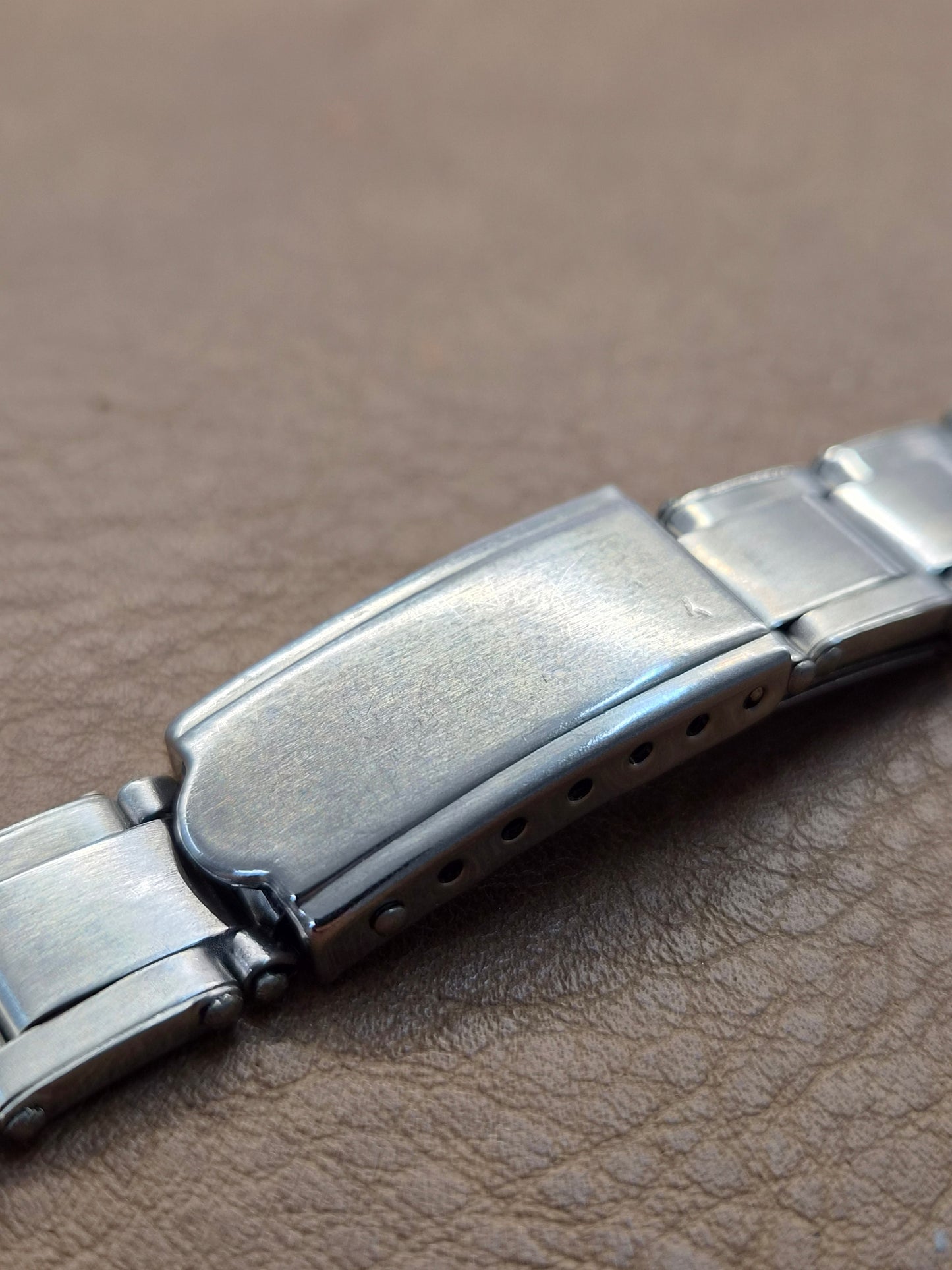 Bracciale Oyster - Rivetti - Finali Dritti - Acciaio Vintage - 16,5 mm