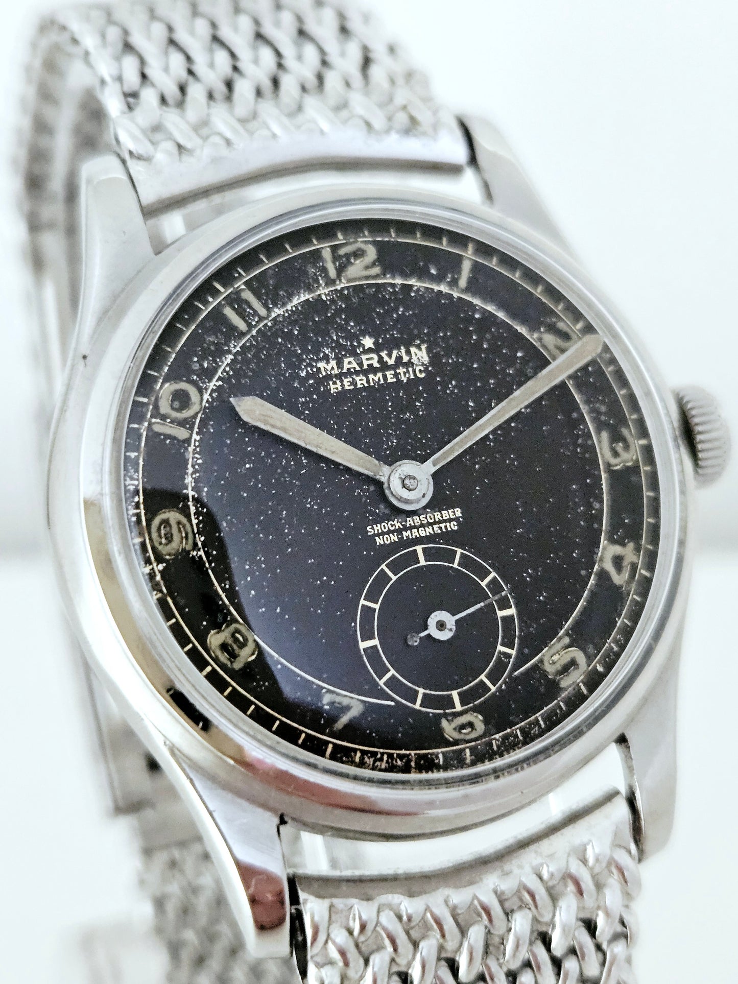 Marvin - Hermetic - Cal. 535 - Spillmann Steel Case - Easter Gift Dedication 1943 Toffenetti - Vintage Watch