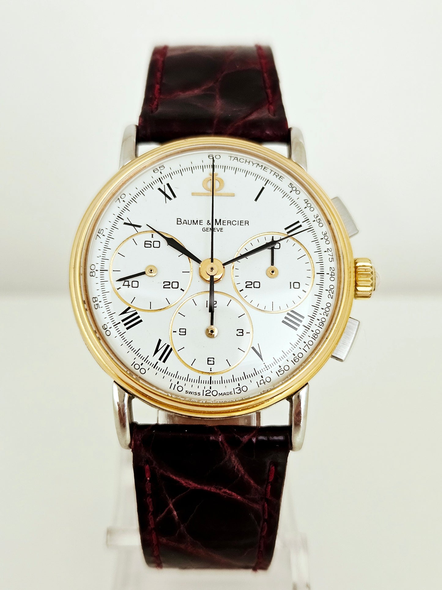 Baume & Mercier - Chronograph Tricompax - Ref. 6101-099 - Acciaio e Oro 18Kt - Set Completo - 1986
