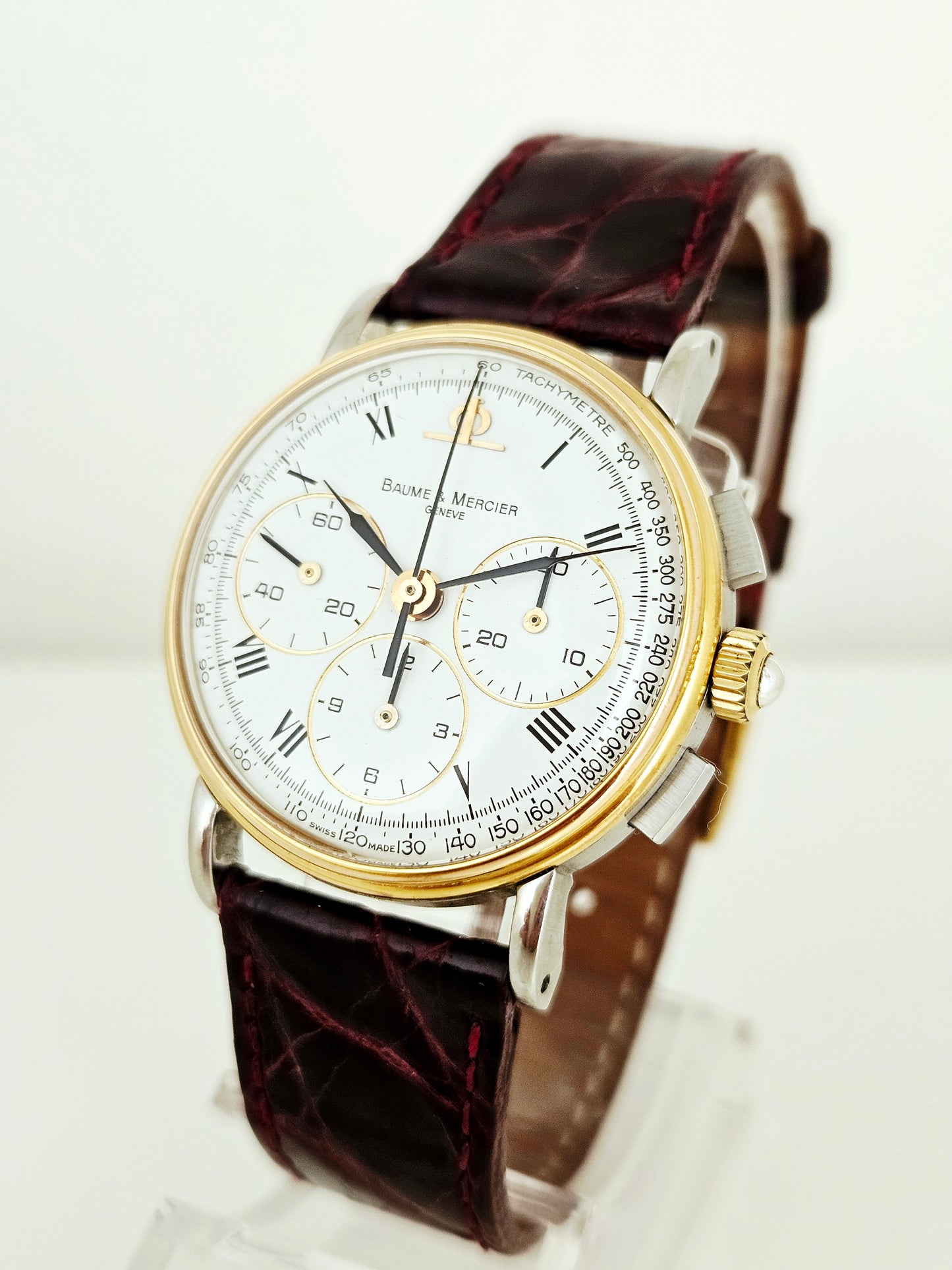 Baume & Mercier - Chronograph Tricompax - Ref. 6101-099 - Acciaio e Oro 18Kt - Set Completo - 1986