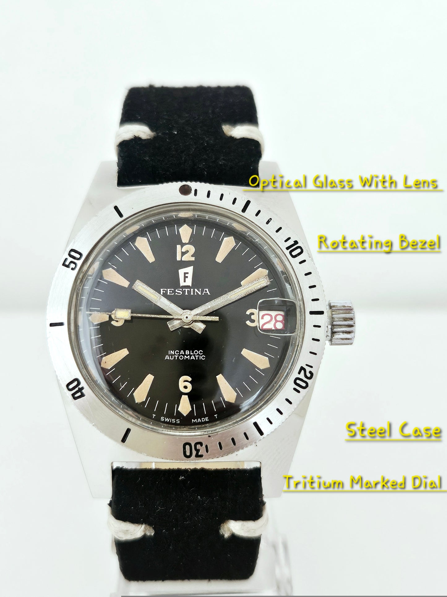Festina - Skin Diver 600 Feet - Automatico - Steel Case - TSwissT