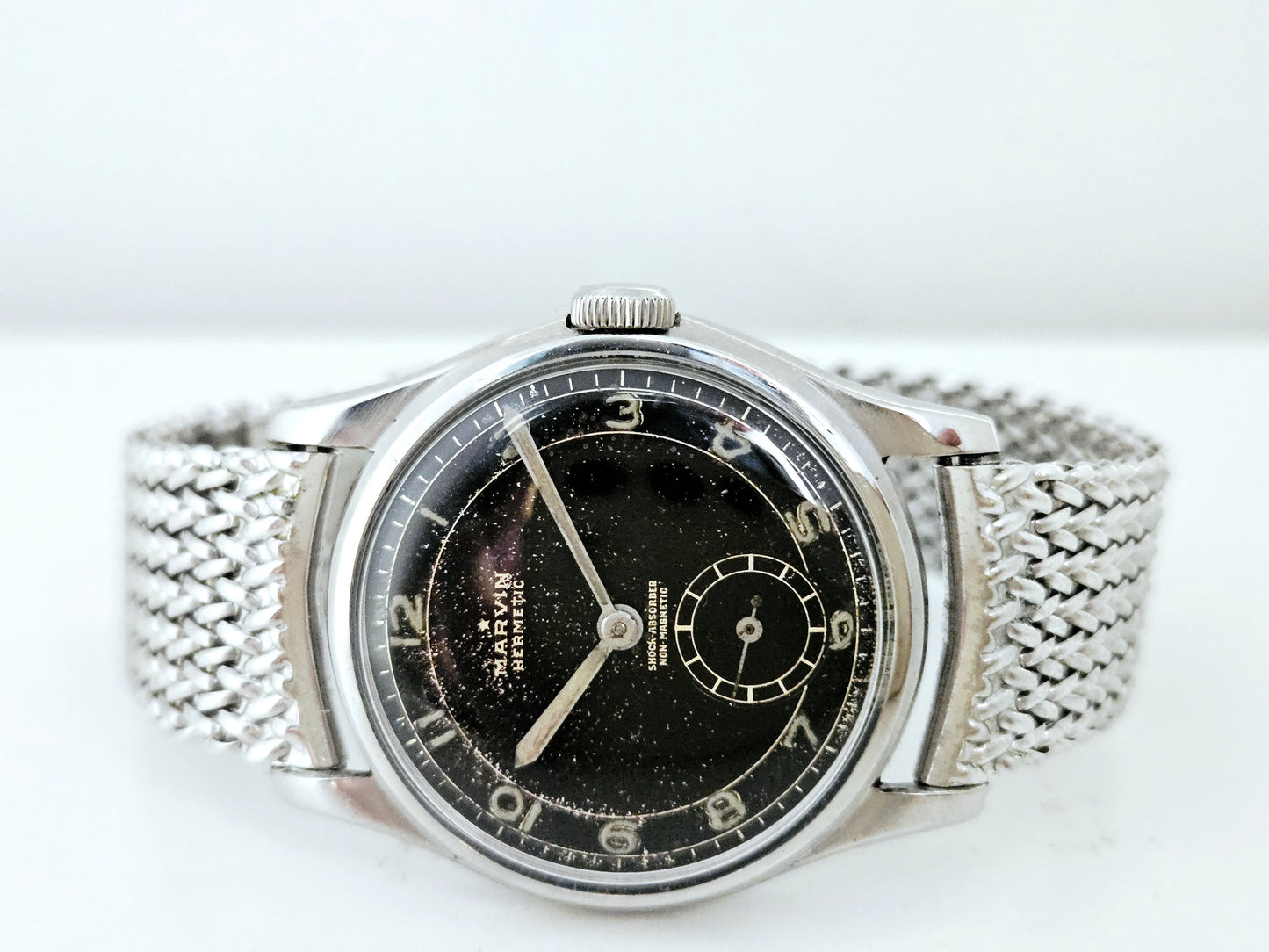 Marvin - Hermetic - Cal. 535 - Spillmann Steel Case - Easter Gift Dedication 1943 Toffenetti - Vintage Watch