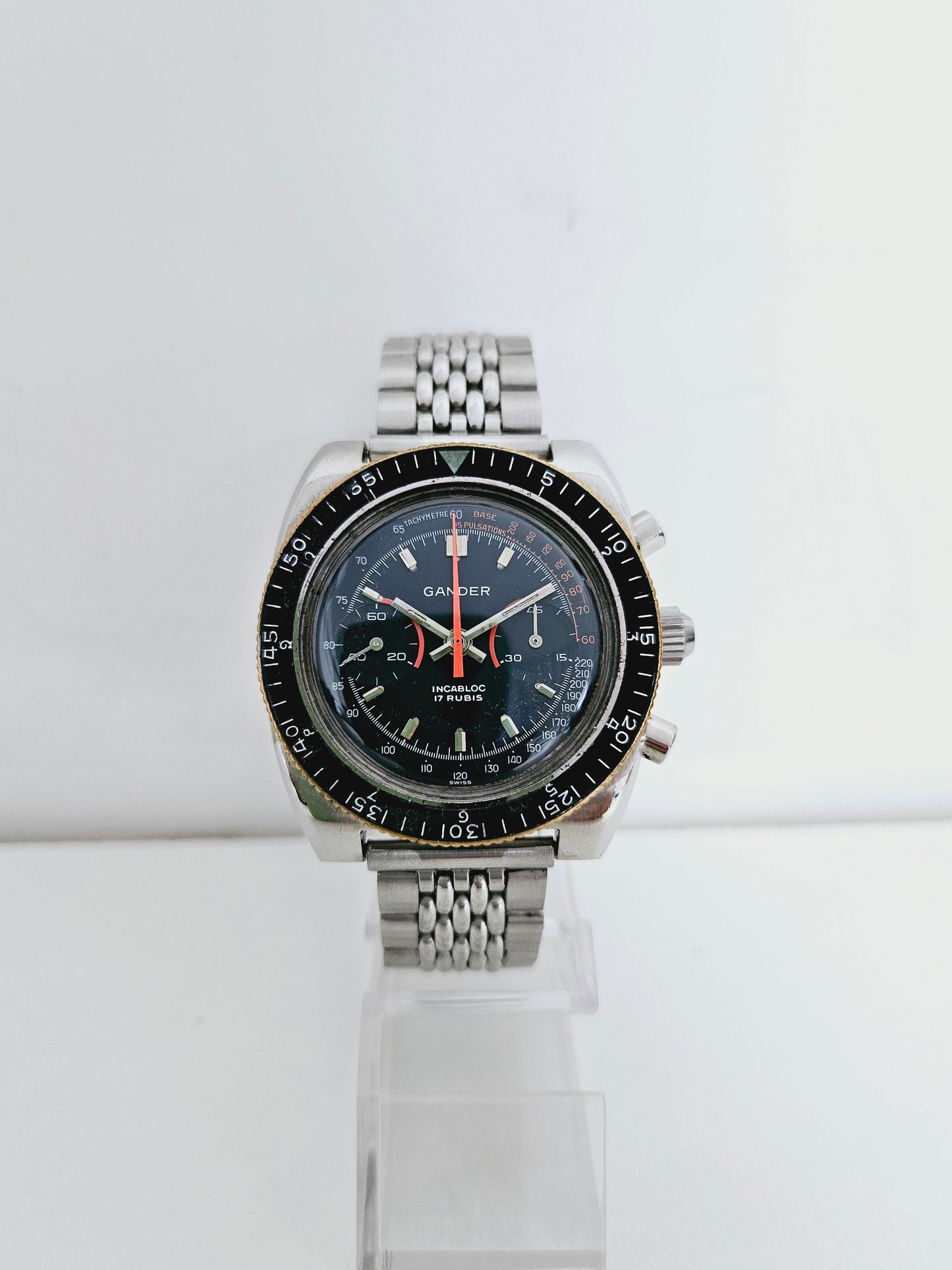 Gander Chronograph Vintage Diver Bakelite Bezel