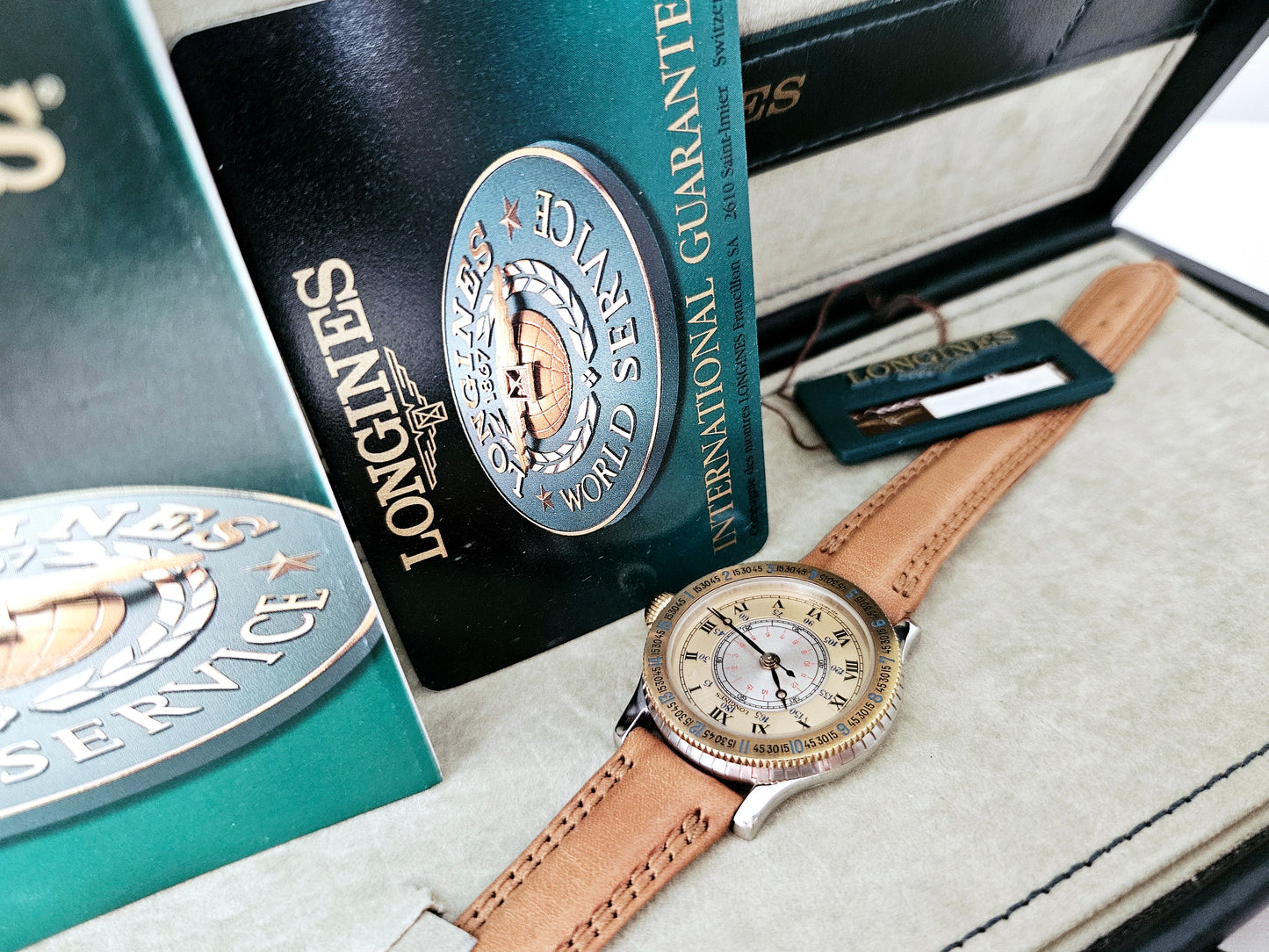 Longines - Lindbergh Hour Angle - Ref. 628-5229 - Gold/Steel - Full Set