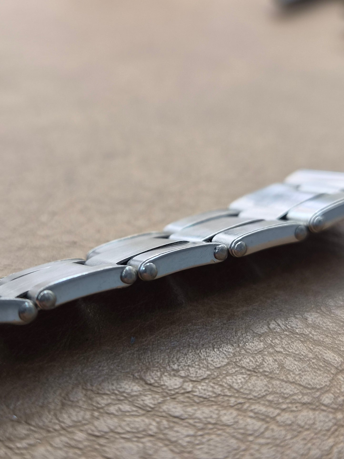 Bracciale Oyster - Rivetti - Finali Dritti - Acciaio Vintage - 16,5 mm