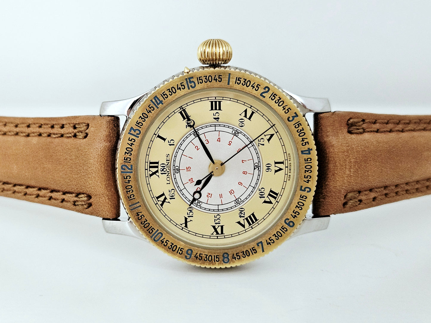 Longines - Lindbergh Hour Angle - Ref. 628-5229 - Gold/Steel - Full Set