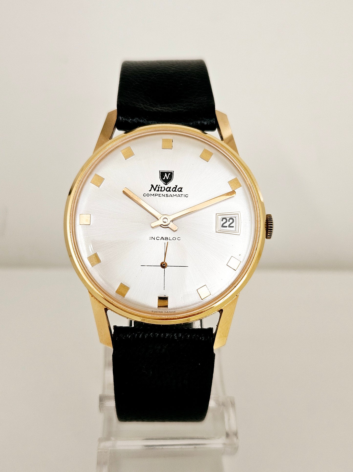 Nivada - Compensamatic - Date - Carica Manuale - Gold Plated - Vintage Watch