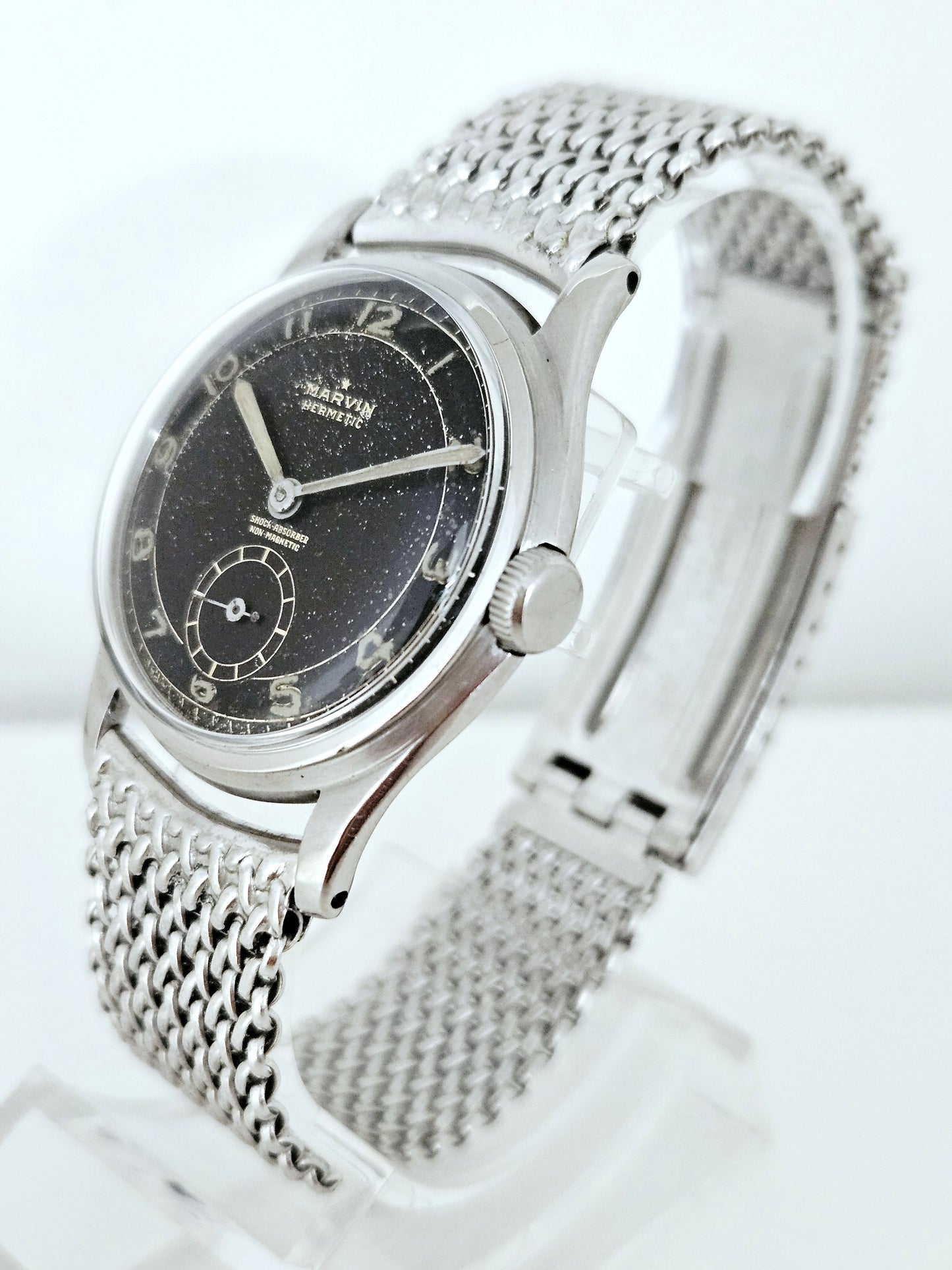 Marvin - Hermetic - Cal. 535 - Spillmann Steel Case - Easter Gift Dedication 1943 Toffenetti - Vintage Watch